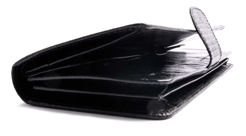 OPERA . Black CLUTCH with magnetical closure . Handcrafted from OSTWALD Leather Manufactory. 