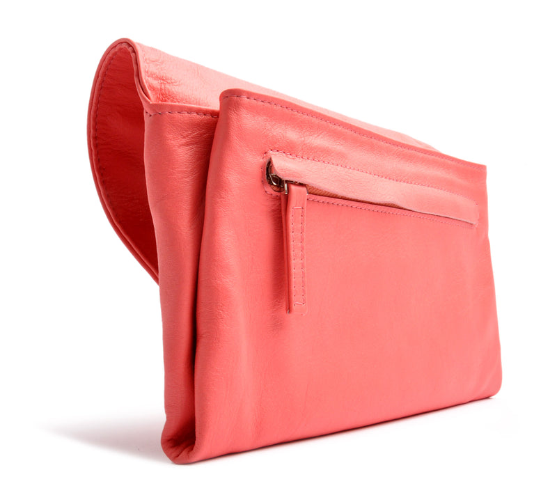 Borsa Pochette Color Corallo Clutch Bag Clutch Corallo Coral
